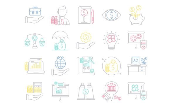 Download Icons Set of Market and Economics - Economics Collection