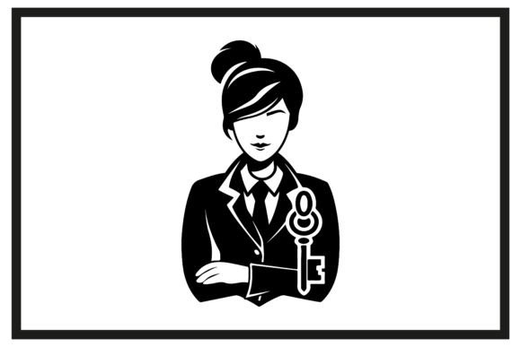 Download Real Estate Agent Silhouette with Key - Real Collection