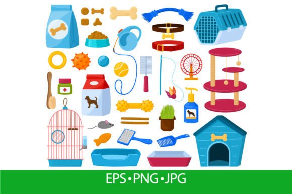 Download Cartoon Pet Shop Accessories, Cats, Dogs - Pet shop Collection