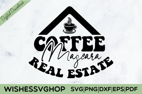 Download Coffee Mascara Real Estate SVG PNG - Real Collection