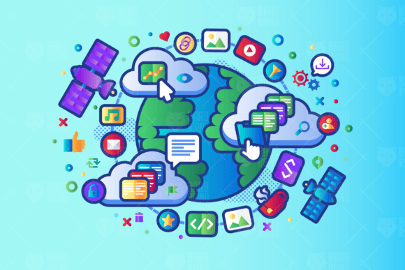 Download Global Data Network Concept Illustration - Data Collection